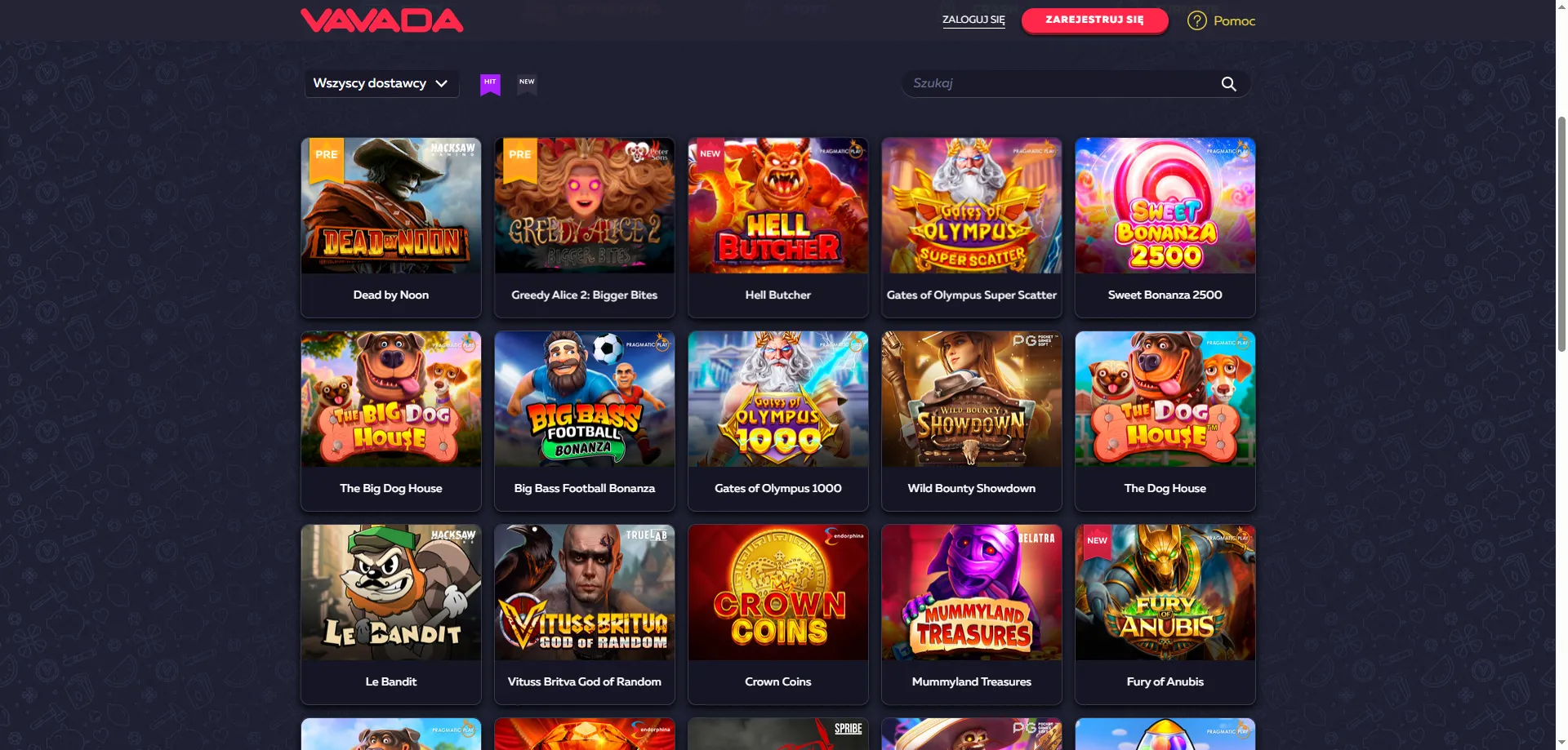 Vavada Casino najlepsze sloty – automaty z wysokim RTP